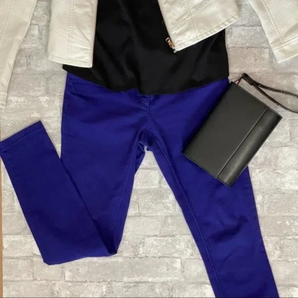 H&M Unique Purple / Royal Blue Skinny Jeans - Picture 1 of 13